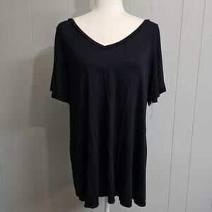 Lane Bryant Black Swing Tee Size 10/12